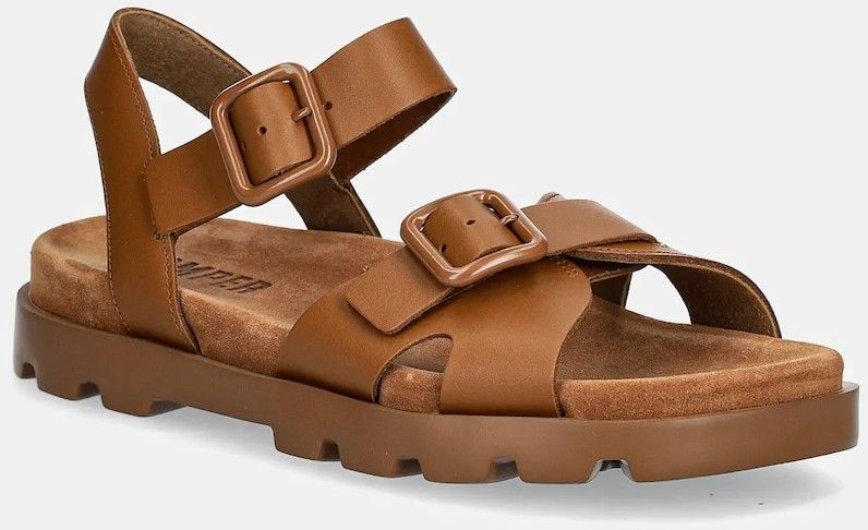 Kožené sandále Camper Brutus Sandal hnedá farba, K201768-004