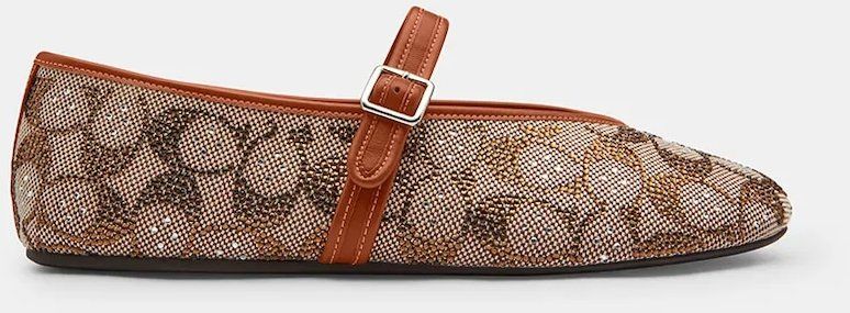 Baleríny Coach Sculpted C Soft Mary Jane hnedá farba, CBP01