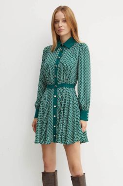 Šaty Marciano Guess EDITH zelená farba, mini, áčkový strih, 4YGK35 7142A