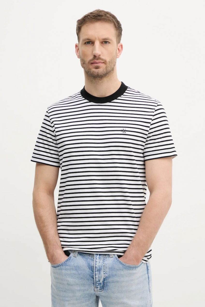 Bavlnené tričko Calvin Klein Jeans pánske, čierna farba, jednofarebné, J30J326683