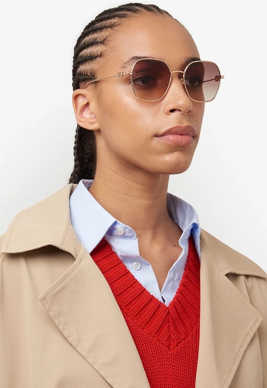 Slnečné okuliare Tommy Hilfiger dámske, zlatá farba, TH 2150/S