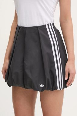 Sukňa adidas Originals WOVEN BAL SKIRT čierna farba, mini, áčkový strih, JX9208