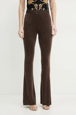 Legíny Versace Jeans Couture dámske, hnedá farba, jednofarebné, 78HAC107 J0190