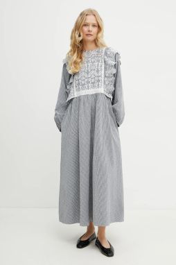 Šaty Weekend Max Mara tmavomodrá farba, midi, áčkový strih, 2515221011600