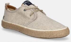 Espadrilky Pepe Jeans PORT LINEN béžová farba, PMS10330