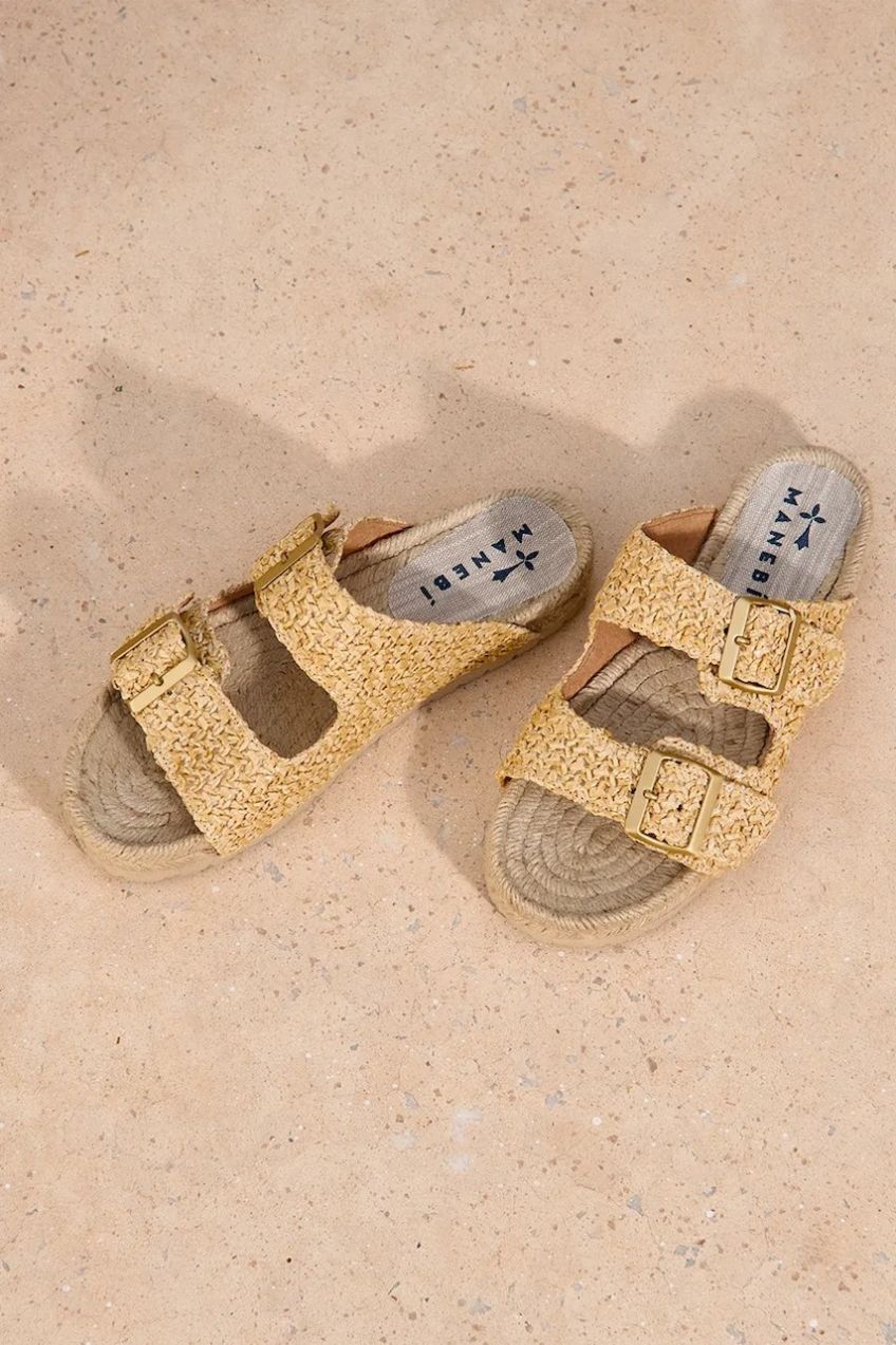 Šľapky Manebi Nordic Sandals dámske, béžová farba, V 2.8 R0