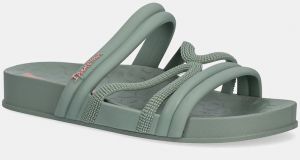 Šľapky Ipanema WALK SLIDE F zelená farba, 27262-BG089