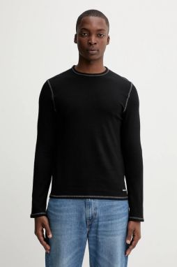 Tričko s dlhým rukávom Guess Jeans čierna farba, jednofarebné, M5YI00 KCXB1