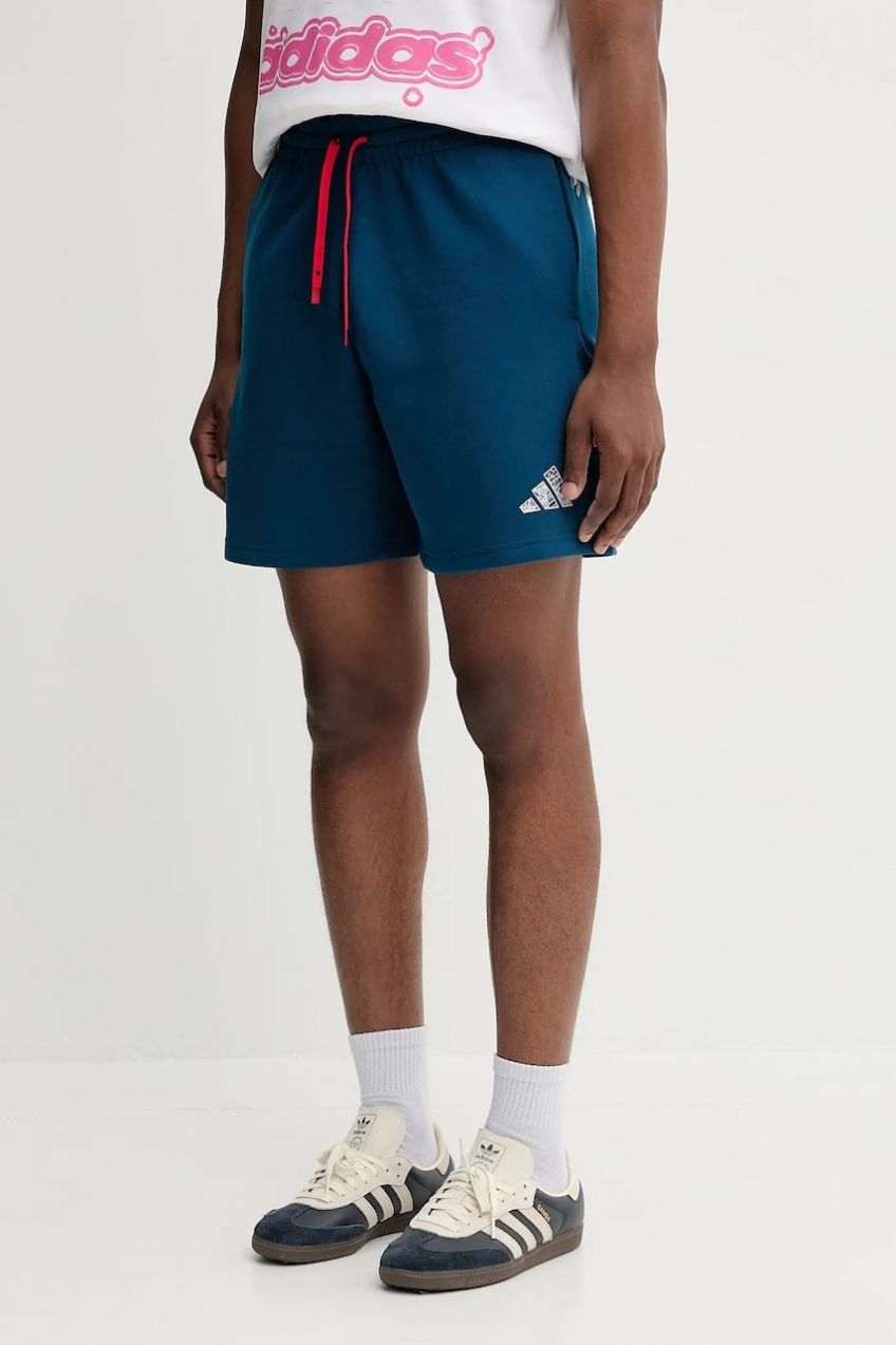 Šortky adidas modrá farba, JL8046