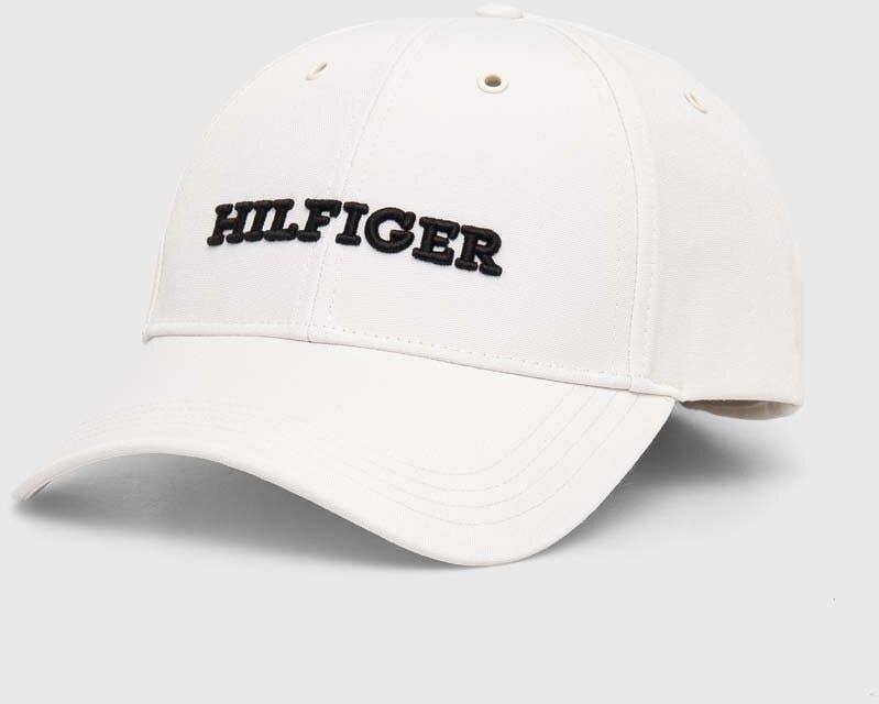 Šiltovka Tommy Hilfiger biela farba, s nášivkou