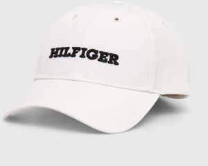 Šiltovka Tommy Hilfiger biela farba, s nášivkou