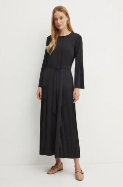 Šaty Twinset čierna farba, maxi, áčkový strih, 242TP2295