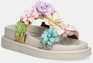 Šľapky Kurt Geiger London Orson Flower dámske, béžová farba, na platforme, 4353969609