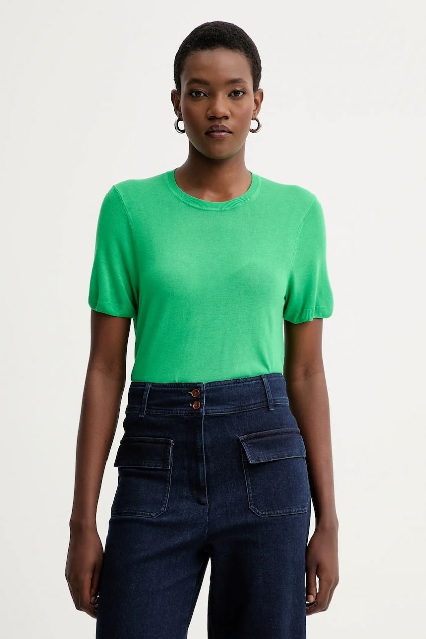 Tričko Calvin Klein dámske, zelená farba, LV044A307G