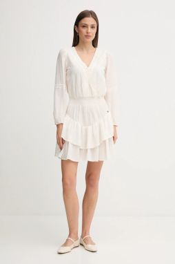 Šaty Pepe Jeans béžová farba, mini, áčkový strih, PL9537702