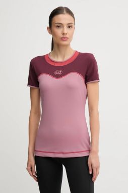 Tréningové tričko EA7 Emporio Armani ružová farba, AF19155.7W000557