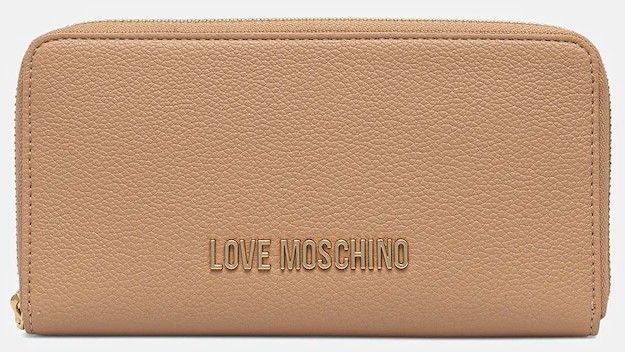 Peňaženka Love Moschino dámska, béžová farba, JC5700PP1NLD0104