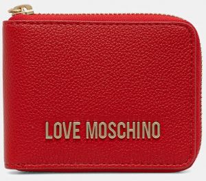 Peňaženka Love Moschino dámska, červená farba, JC5639PP1NLD0500