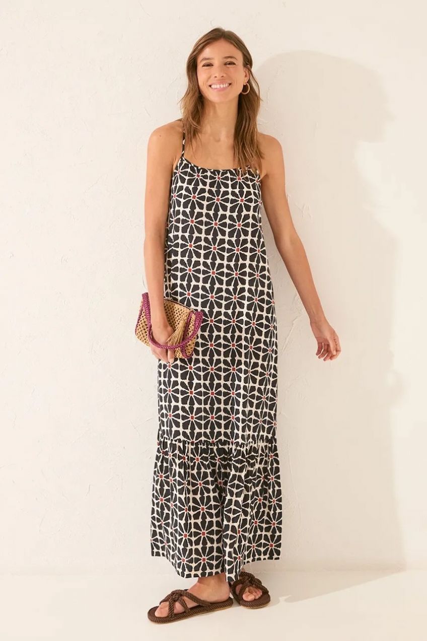 Šaty women'secret čierna farba, maxi, rovný strih, 4472476
