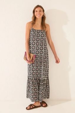 Šaty women'secret čierna farba, maxi, rovný strih, 4472476