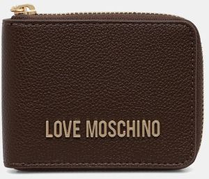 Peňaženka Love Moschino dámska, hnedá farba, JC5639PP1NLD0301