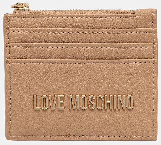 Peňaženka Love Moschino dámska, béžová farba, JC5704PP1NLD0104