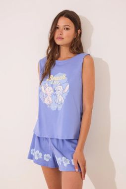 Pyžamo women'secret dámske, modrá farba, bavlnené, 3132118