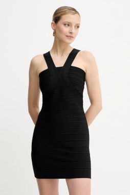 Šaty Herve Leger Elise čierna farba, mini, priliehavé, HLT8524464