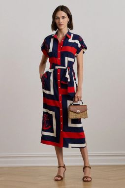 Šaty Lauren Ralph Lauren midi, rovný strih, 200962942