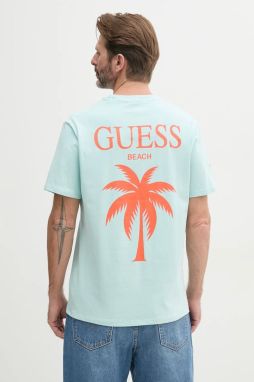 Bavlnené tričko Guess pánske, s nášivkou, F5GI09 KA260