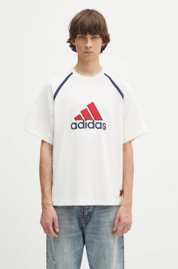 Bavlnené tričko adidas Originals Badge Tee pánske, biela farba, s nášivkou, IM7840
