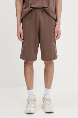 Bavlnené šortky adidas Originals Ess Nc Oc Tee hnedá farba, KE6583