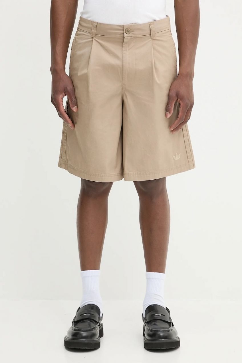 Bavlnené šortky adidas Originals Bermuda Short béžová farba, KB5585
