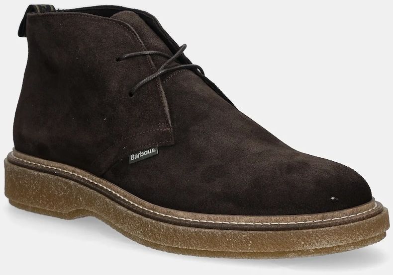 Semišové topánky Barbour Blaine hnedá farba, MFO0820BR97