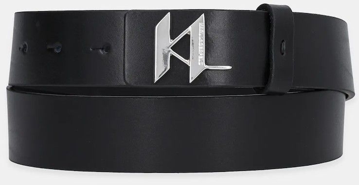 Kožený opasok Karl Lagerfeld čierna farba, 554436.815300