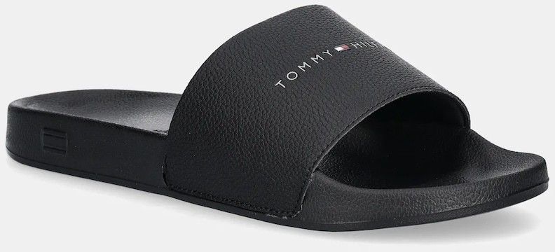 Šľapky Tommy Hilfiger HILIFGER NYC POOL SLIDE pánske, čierna farba, FM0FM05432