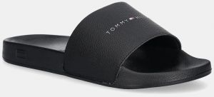Šľapky Tommy Hilfiger HILIFGER NYC POOL SLIDE pánske, čierna farba, FM0FM05432