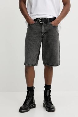 Rifľové krátke nohavice Levi's 478 BAGGY SHORTS šedá farba, 001JM