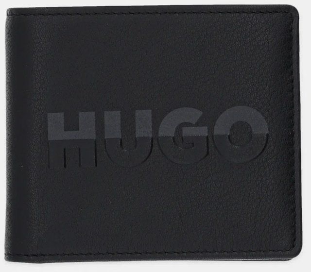 Kožená peňaženka HUGO čierna farba, 50548733