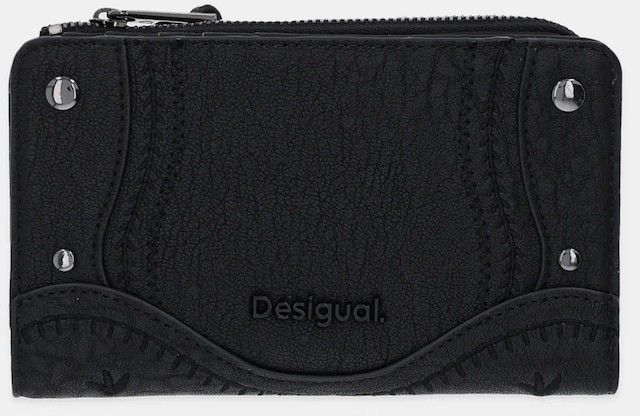 Peňaženka Desigual EMBRO PATCH EMMA BLA dámska, čierna farba, 25WAYP17