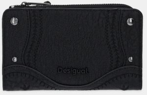 Peňaženka Desigual EMBRO PATCH EMMA BLA dámska, čierna farba, 25WAYP17
