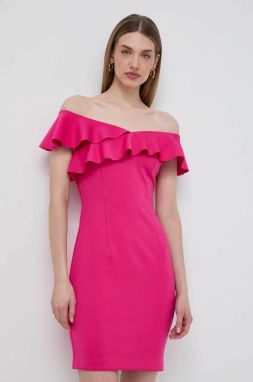 Šaty Guess SYLVIE SYLVIE ružová farba, mini, priliehavé, W4GK0F K3PP0,