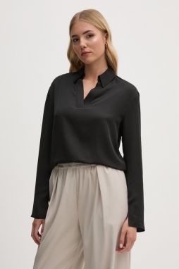 Blúzka Calvin Klein dámska, čierna farba, jednofarebná, K20K208000