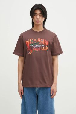 Bavlnené tričko Billionaire Boys Club Tropical Island Fill Arch Logo pánske, hnedá farba, s potlačou, B24460