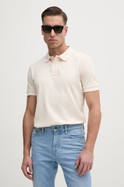 Polo tričko Joop! pánske, béžová farba, jednofarebné, 30045619
