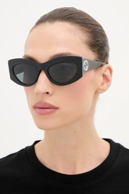 Slnečné okuliare Gucci dámske, čierna farba, GG1843S
