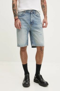 Rifľové krátke nohavice HUGO pánske, 50537709