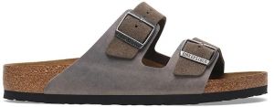 Kožené šľapky Birkenstock Arizona pánske, zelená farba, 1029159