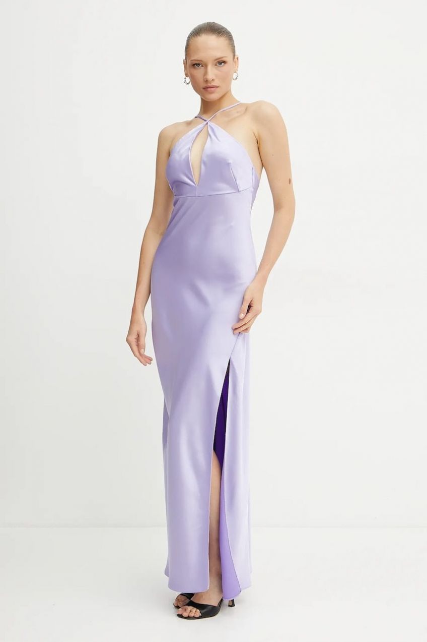 Šaty Patrizia Pepe fialová farba, maxi, priliehavé, 2A2877 A563