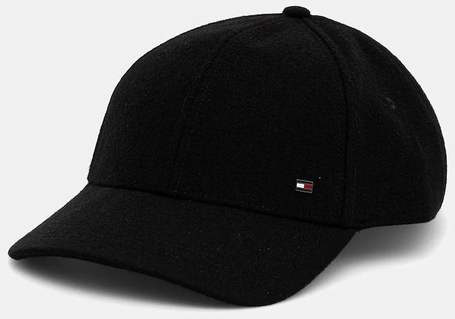 Šiltovka Tommy Hilfiger čierna farba, AM0AM13584